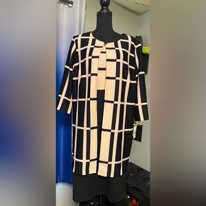 Plus dress with jacket